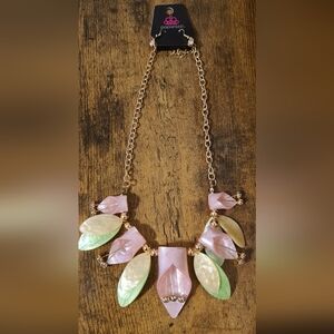 Paparazzi Pastel Pink and Gold Necklace